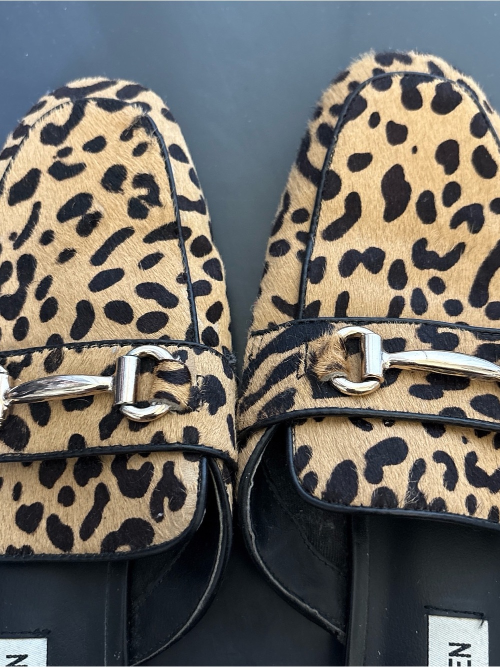 Steve Madden Leopard-Print Slip-On Loafers in Tan and Black